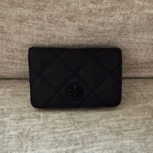 Tory Burch Black Quilted Card Holder